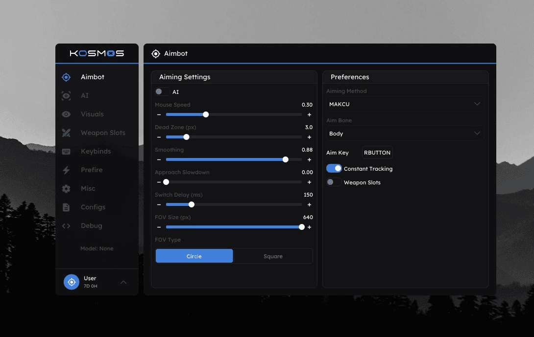 Kosmos AI Aim Assist screenshot 1